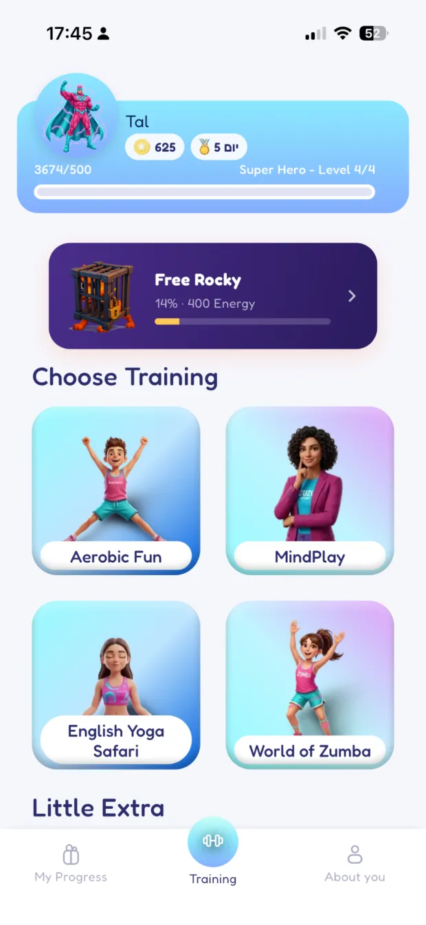ZUZU MindPlay training and activity interface